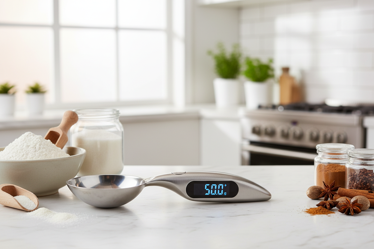 Łyżka z wagą elektroniczną